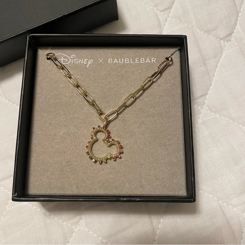 New in Box- Disney x BaubleBar Paper Clip Chain Mickey Necklace
